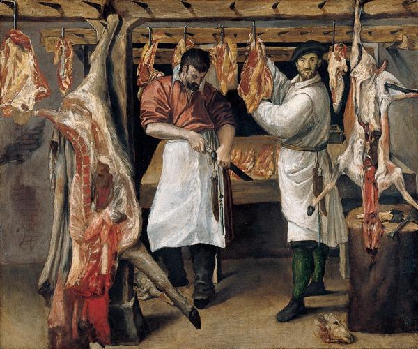 Annibale Carracci The Butchers Shop Norge oil painting art
